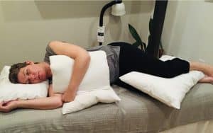 Alternate sleeping positions for those affected by frozen shoulder