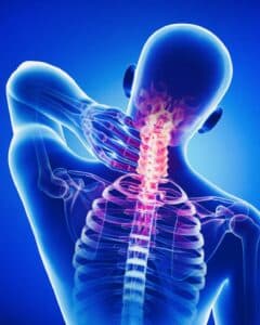 Excess pressure on the neck leading to neck problems.