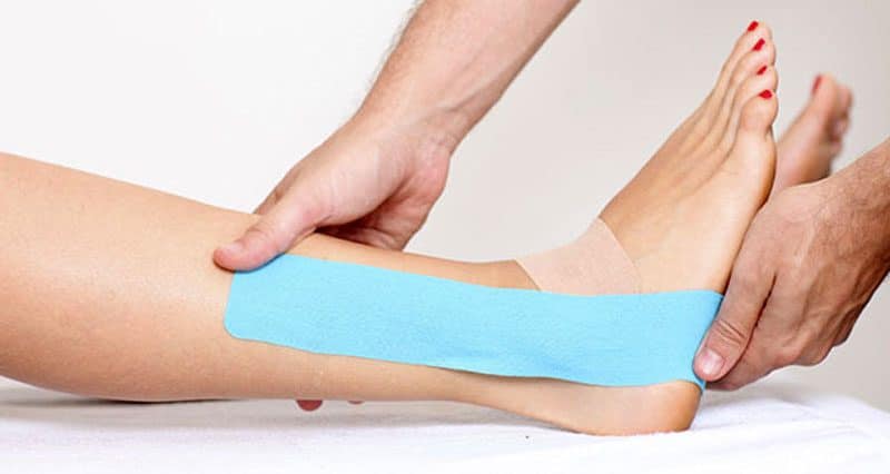 Kinesio sport taping for ankle stability and recovery