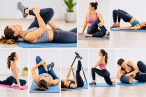 Person beginning gentle hip and glute exercises for piriformis-related pain